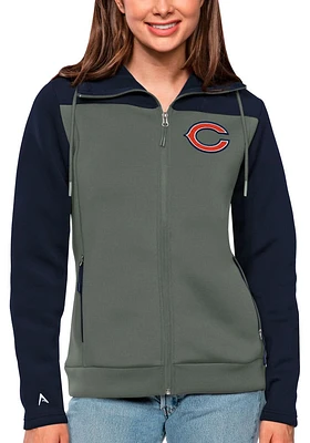 Antigua Chicago Bears Womens Navy Blue C Logo Protect Medium Weight Jacket