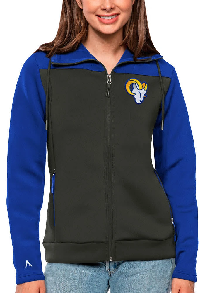 Antigua Los Angeles Rams Womens Blue Icon Protect Medium Weight Jacket