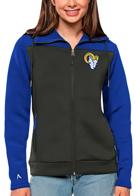Antigua Los Angeles Rams Womens Blue Icon Protect Medium Weight Jacket