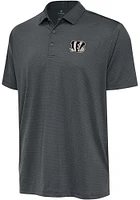 Antigua Cincinnati Bengals Mens Carbon Ellipse Short Sleeve Polo