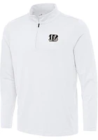 Antigua Cincinnati Bengals Mens Carbon Reprocess Recycled Long Sleeve Qtr Zip Pullover