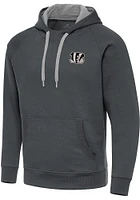 Antigua Cincinnati Bengals Mens Charcoal Carbon Victory Long Sleeve Hoodie