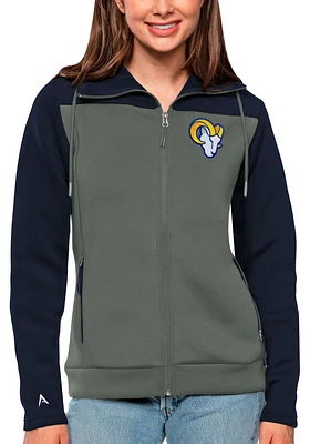 Antigua Los Angeles Rams Womens Navy Blue Icon Protect Medium Weight Jacket