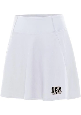 Antigua Cincinnati Bengals Womens White Carbon Chip Skort Skirt