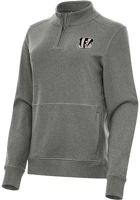 Antigua Cincinnati Bengals Womens Carbon Crush Qtr Zip