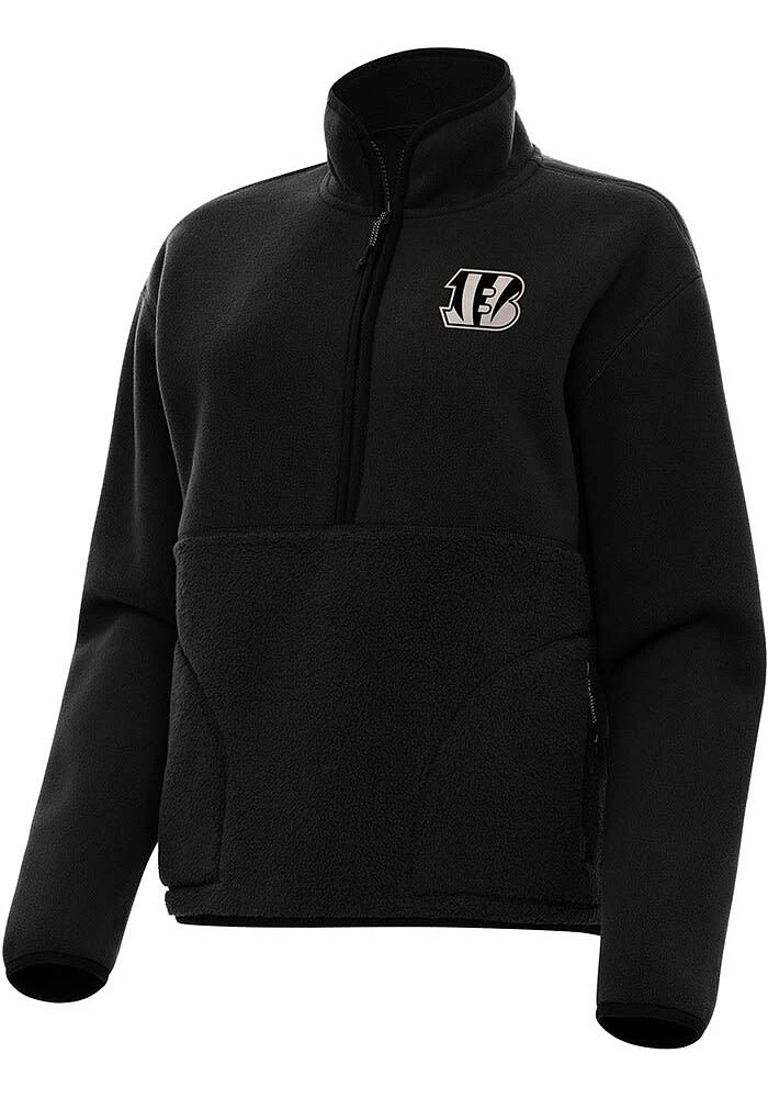 Antigua Cincinnati Bengals Womens Carbon Figure Qtr Zip