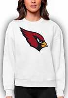Antigua Arizona Cardinals Womens White Full Front Victory Crew Sweatshirt