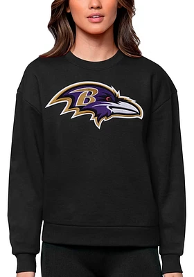 Antigua Baltimore Ravens Womens Full Front Victory Crew Sweatshirt
