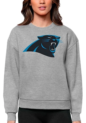 Antigua Carolina Panthers Womens Full Front Victory Crew Sweatshirt