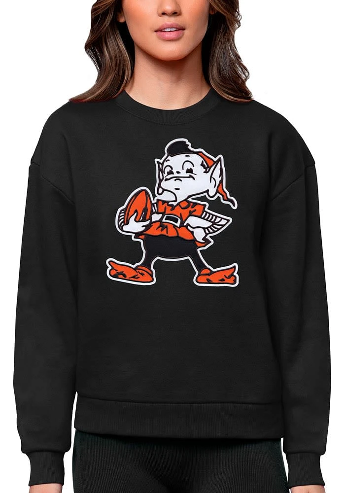 Antigua Cleveland Browns Womens Full Front Classic Victory Crew Sweatshirt