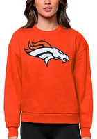 Antigua Denver Broncos Womens Full Front Victory Crew Sweatshirt