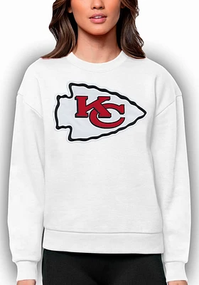 Antigua Kansas City Chiefs Womens Full Front Victory Crew Sweatshirt