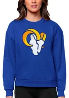 Antigua Los Angeles Rams Womens Full Front Icon Victory Crew Sweatshirt