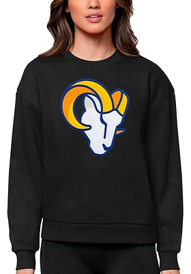 Antigua Los Angeles Rams Womens Full Front Icon Victory Crew Sweatshirt