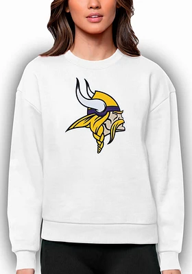 Antigua Minnesota Vikings Womens Full Front Victory Crew Sweatshirt