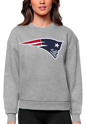 Antigua New England Patriots Womens Full Front Victory Crew Sweatshirt