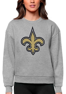 Antigua New Orleans Saints Womens Full Front Victory Crew Sweatshirt
