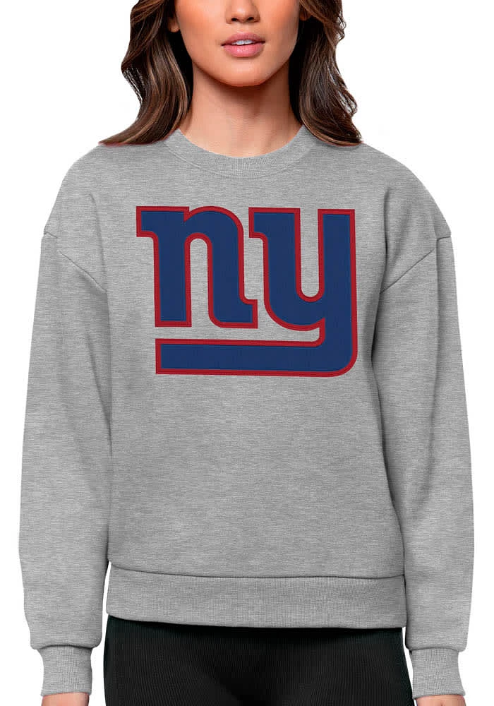 Antigua New York Giants Womens Full Front Victory Crew Sweatshirt