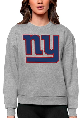 Antigua New York Giants Womens Full Front Victory Crew Sweatshirt
