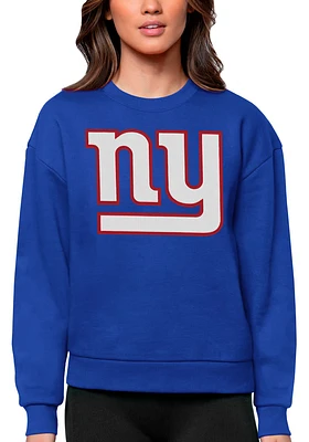 Antigua New York Giants Womens Full Front Victory Crew Sweatshirt