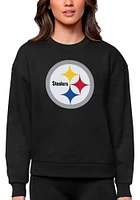 Antigua Pittsburgh Steelers Womens Full Front Victory Crew Sweatshirt