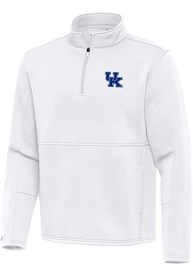 Antigua Kentucky Wildcats Mens Twist Long Sleeve Qtr Zip Pullover