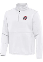 Antigua Ohio State Buckeyes Mens Twist Long Sleeve Qtr Zip Pullover