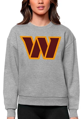 Antigua Washington Commanders Womens Full Front Victory Crew Sweatshirt