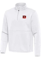 Antigua Cincinnati Bengals Mens Twist Long Sleeve Qtr Zip Pullover