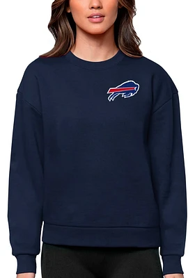 Antigua Buffalo Bills Womens Navy Blue Victory Crew Sweatshirt