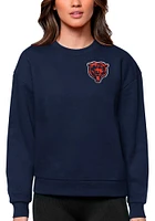 Antigua Chicago Bears Womens Navy Blue Victory Crew Sweatshirt