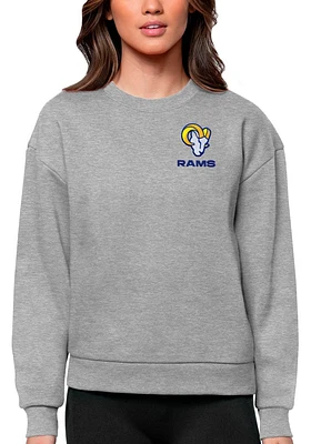 Antigua Los Angeles Rams Womens Text Victory Crew Sweatshirt