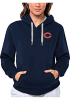 Antigua Chicago Bears Womens Navy Blue C Logo Victory Hooded Sweatshirt