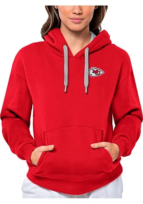 Antigua Kansas City Chiefs Womens Red Victory Hooded Sweatshirt