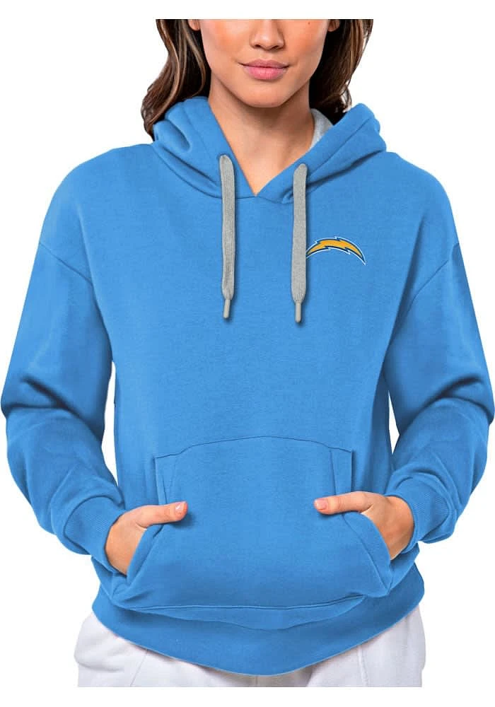 Antigua Los Angeles Chargers Womens Victory Design Hooded Sweatshirt