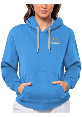 Antigua Los Angeles Chargers Womens Text Victory Hooded Sweatshirt