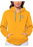 Antigua Los Angeles Chargers Womens Gold Text Victory Hooded Sweatshirt