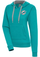 Antigua Miami Dolphins Womens Teal Victory Design Hooded Sweatshirt