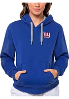 Antigua New York Giants Womens Blue Victory Design Hooded Sweatshirt