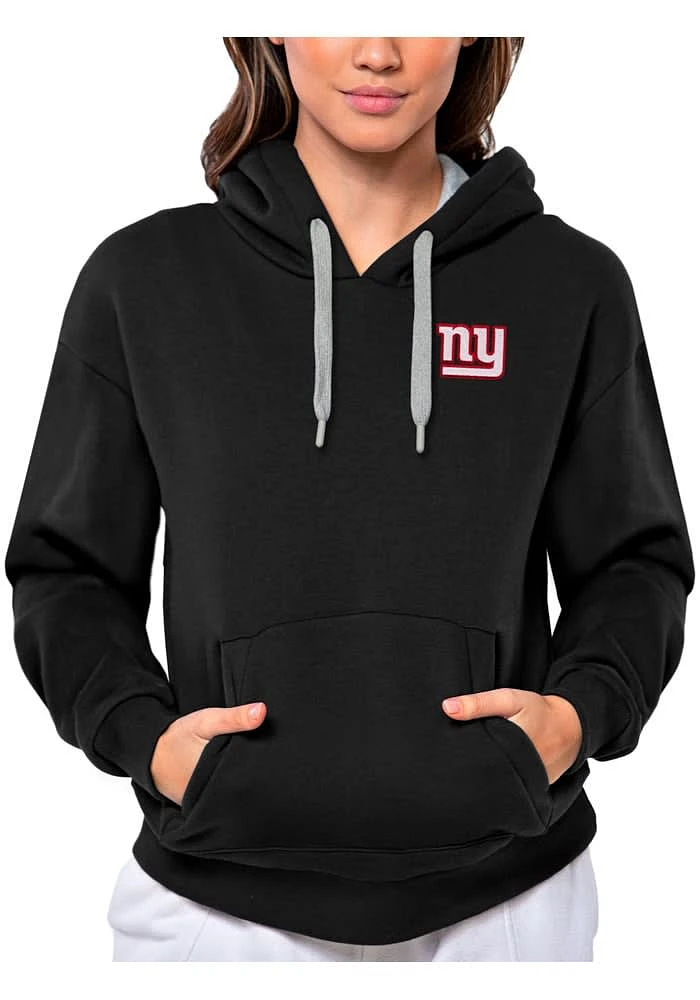 Antigua New York Giants Womens Black Victory Hooded Sweatshirt