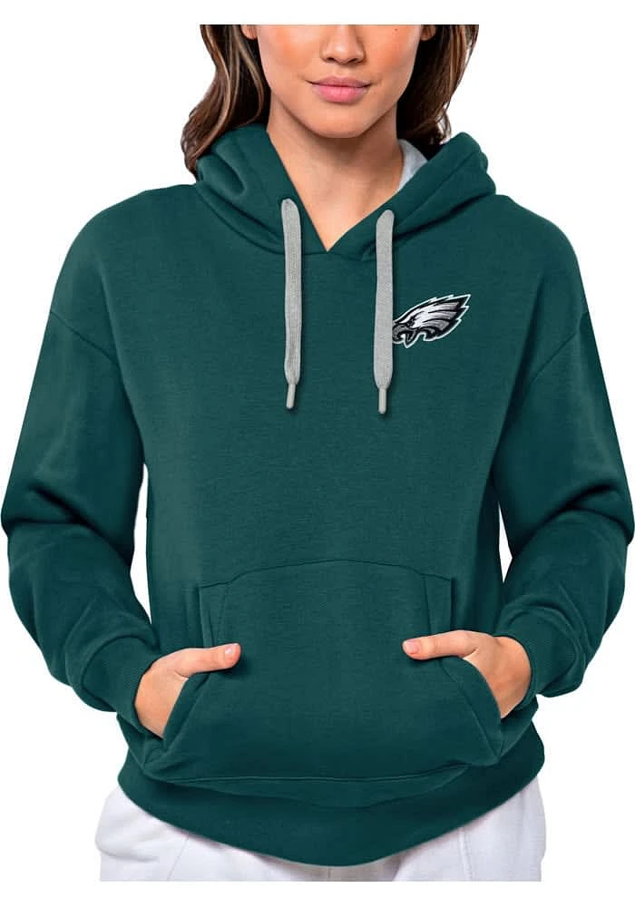 Antigua Philadelphia Eagles Womens Teal Victory Design Hooded Sweatshirt