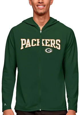 Antigua Green Bay Packers Mens Split Legacy Long Sleeve Full Zip Jacket
