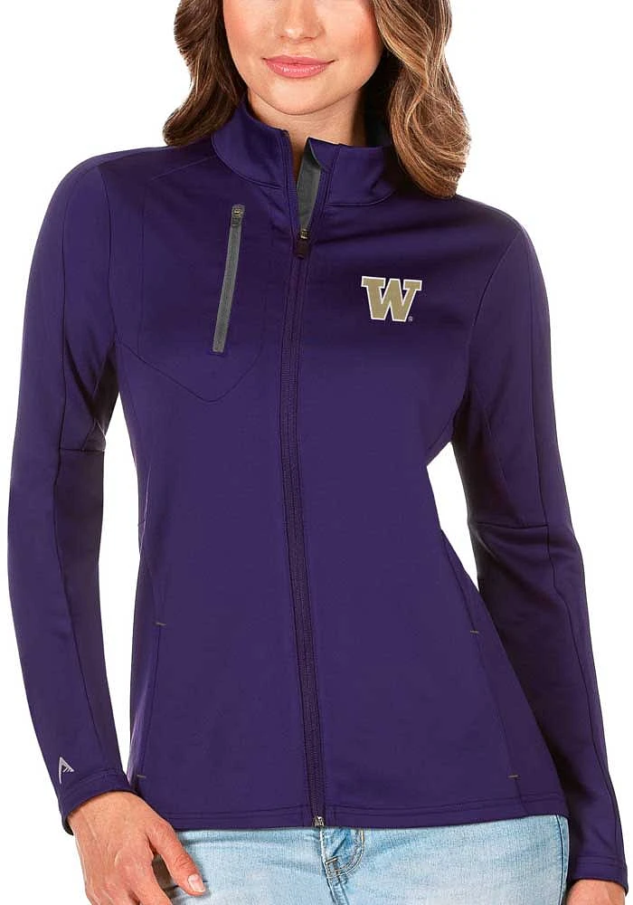 Womens Washington Huskies Purple Antigua Generation Light Weight Jacket