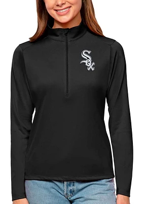 Antigua Chicago White Sox Womens Tribute Qtr Zip Pullover