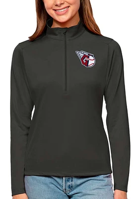 Antigua Cleveland Guardians Womens Tribute Qtr Zip Pullover