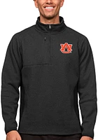Antigua Auburn Tigers Mens Black Course Long Sleeve Qtr Zip Pullover
