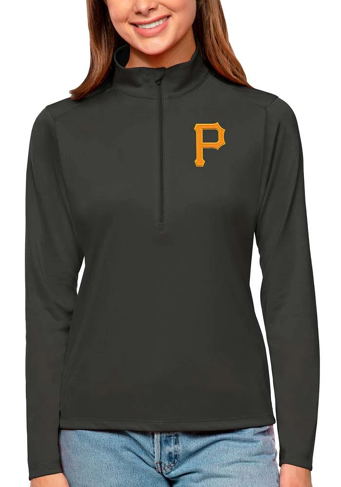 Antigua Pittsburgh Pirates Womens Tribute Qtr Zip Pullover