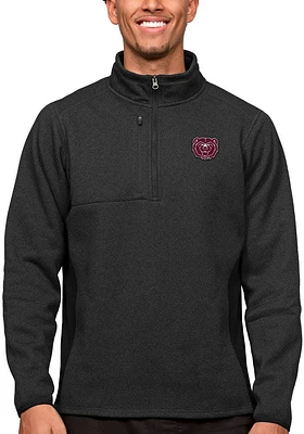 Antigua Missouri State Bears Mens Black Course Long Sleeve Qtr Zip Pullover