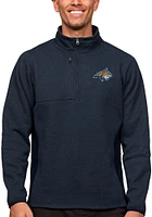 Antigua Montana State Bobcats Mens Navy Blue Course Long Sleeve Qtr Zip Pullover