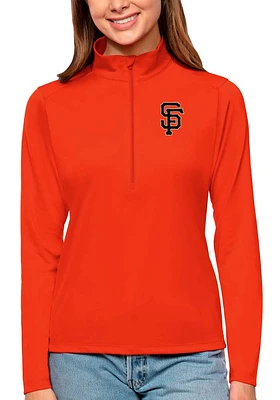 Antigua San Francisco Giants Womens Tribute Qtr Zip Pullover